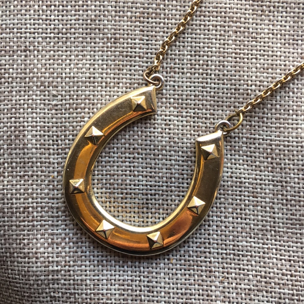 House of Harlow Studded Horseshoe Necklace